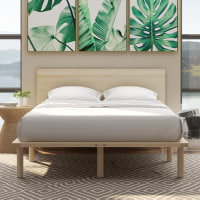 Natural cali store wooden bed base